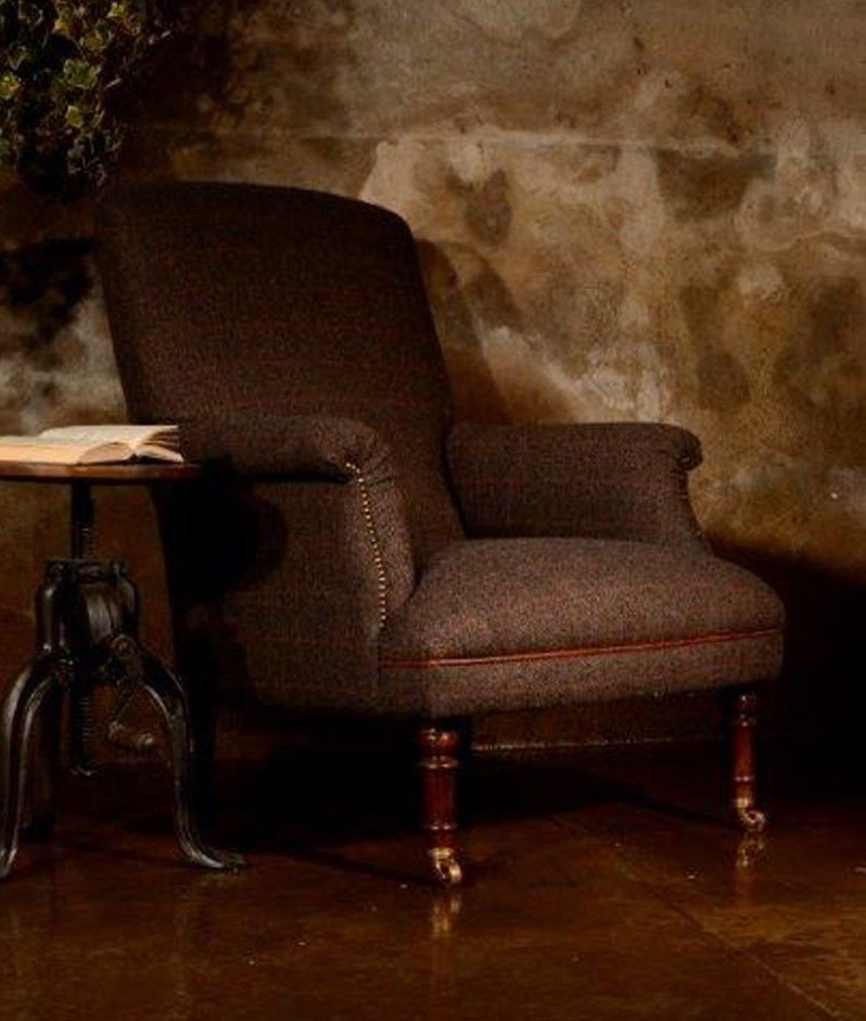 Harris tweed armchair online sale