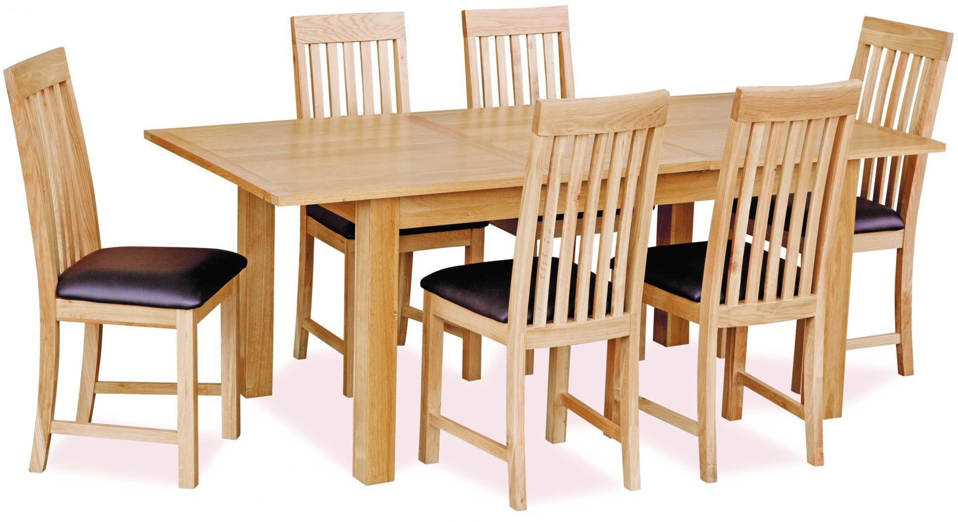 Living Homes Collection Thurso Compact Extending Dining Table & 6 ...