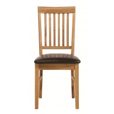 Regis Oak PU Dining Chair (Pair)