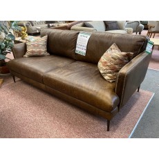 Clearance - Contrast Rimini Love Seat (Sofa) & Armchair in Waco Leather with Scatters