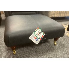 Clearance - Parker Knoll Burghley Armchair & Moseley Footstool in Leather Clearance - Parker Knoll Burghley Armchair & Moseley Footstool in Leather