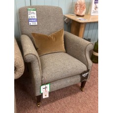 Clearance - Tetrad Bowmore Compact Armchair in Harris Tweed with Leather Piping Clearance - Tetrad Bowmore Compact Armchair in Harris Tweed with Leather Piping