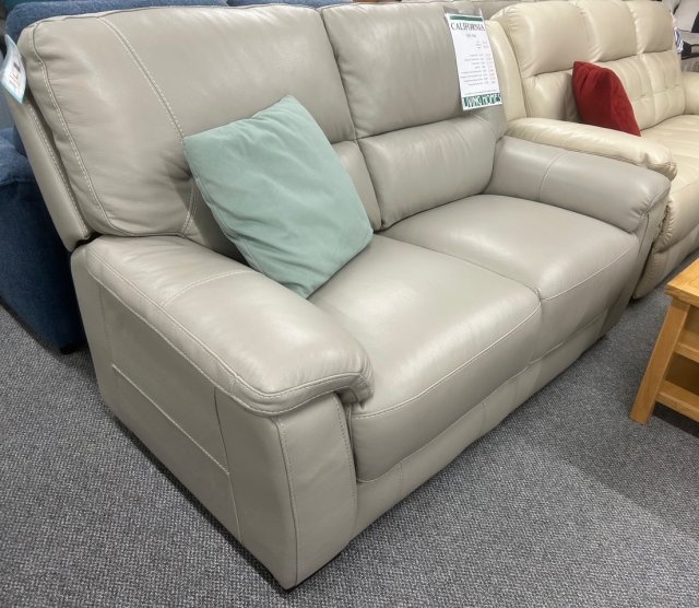 Clearance - HTL California 2 Seater Fixed Sofa & Power Reclining Chair in Leather