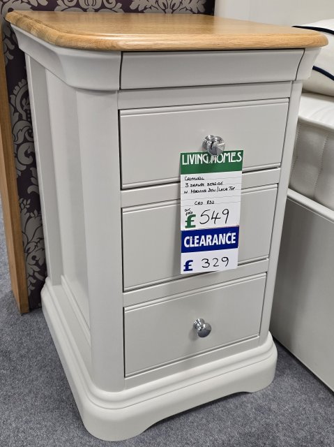 Clearance - TCH Cromwell 3 Drawer Bediside Chest