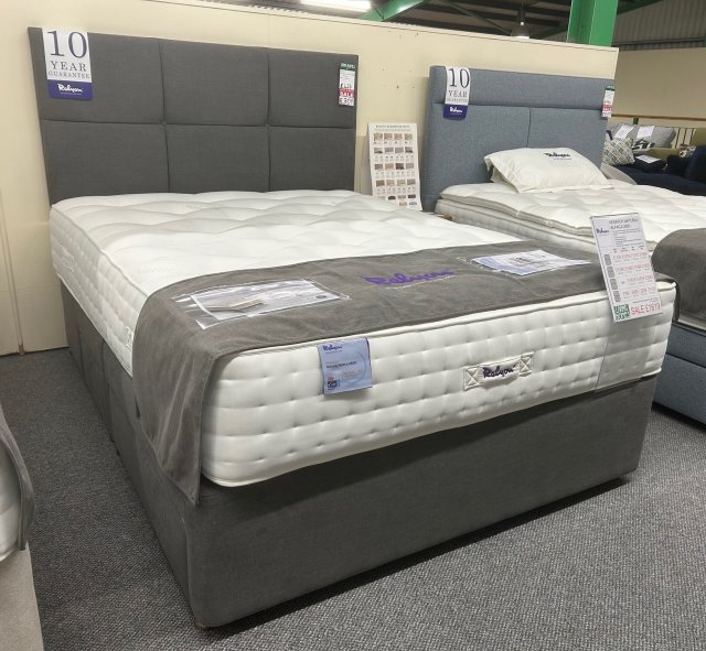 Clearance - Relyon 150cm Kingsize Keswick 2+2 Drw Divan Set PLUS Contemporary Headboard COPY