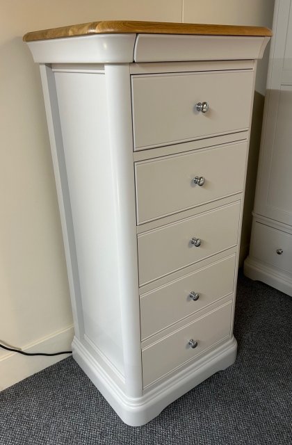 Clearance - TCH Cromwell 5 Drawer Tall Narrow Chest